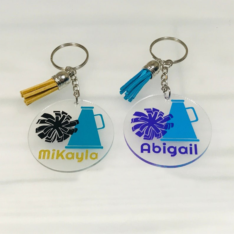 Personalized Cheer Keychains, Cheerleader Bag Tag, Cheer Team