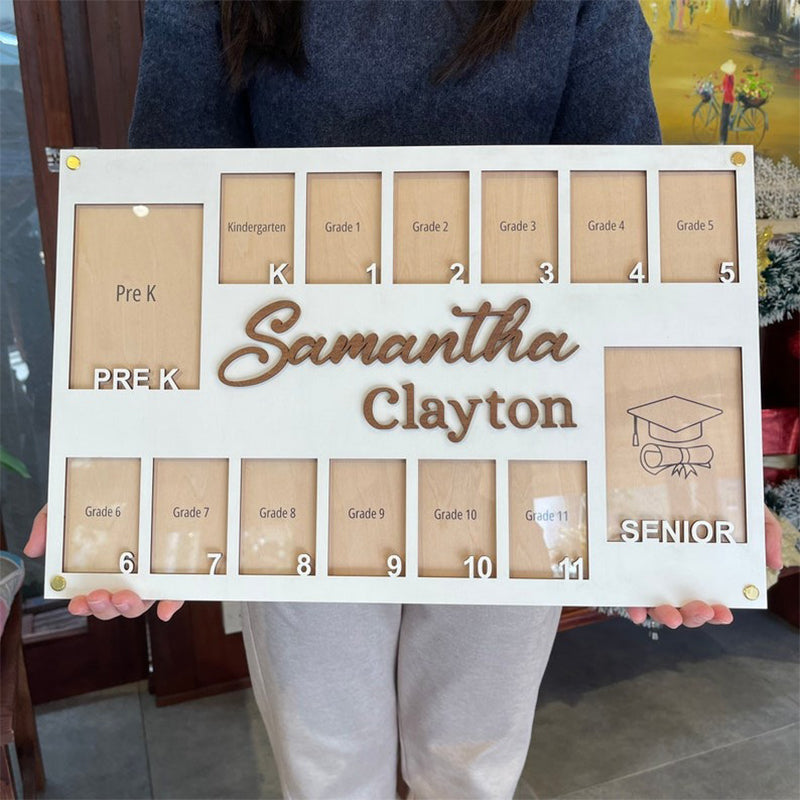 Pre K to Graduation School Picture Frame, School Years Photo Frame