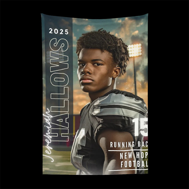 Senior 2025 Sports Blanket Custom Photo Blanket Personalized