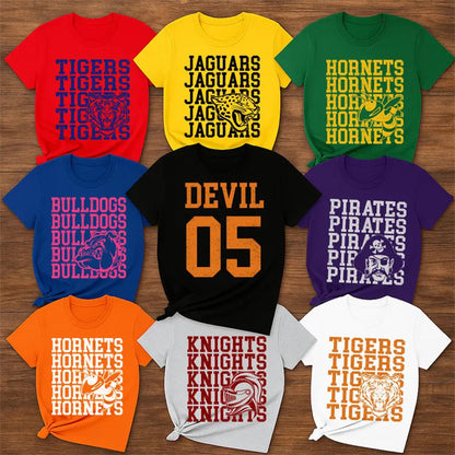 Custom Mascot Retro Team Shirt, Cheer Team Matching Shirt