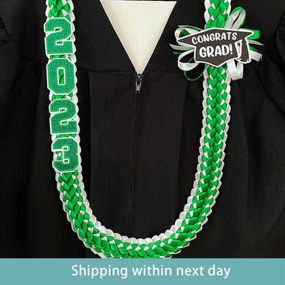 Graduation Leis - Double Braided Ribbon Lei