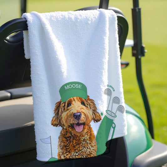 Personalized Dog Golf Towels Custom Cat Golf Towels