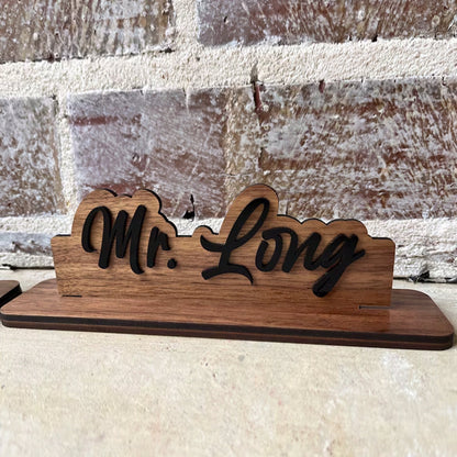 Desk Name Plate | Great custom gift for male or female teacher