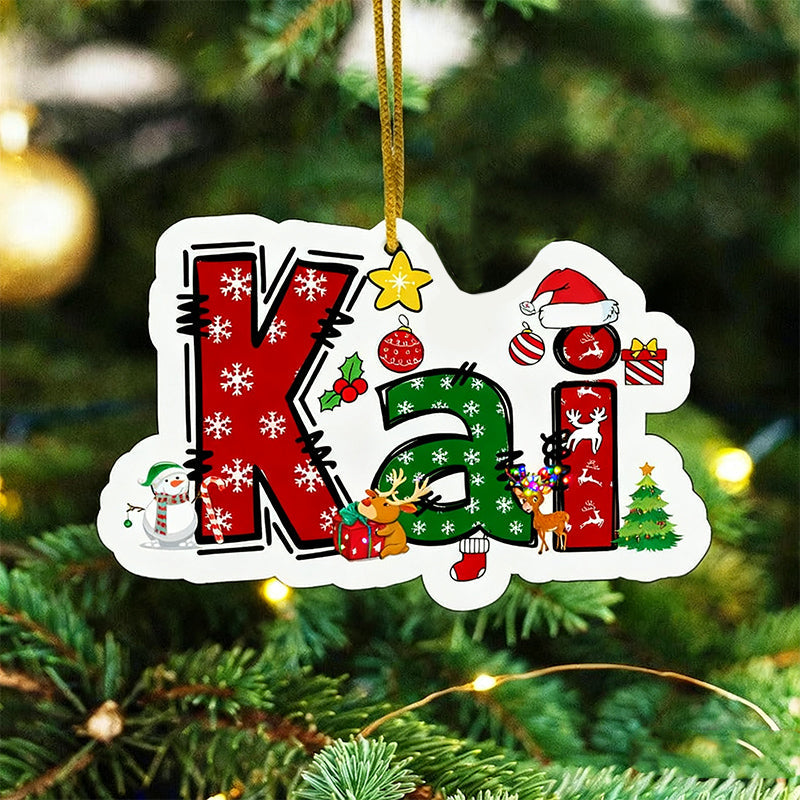 Custom Name Ornaments, Christmas Gift