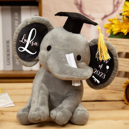 Personalized Graduation Gift Preschool graduation Stuffed Animal Elephant