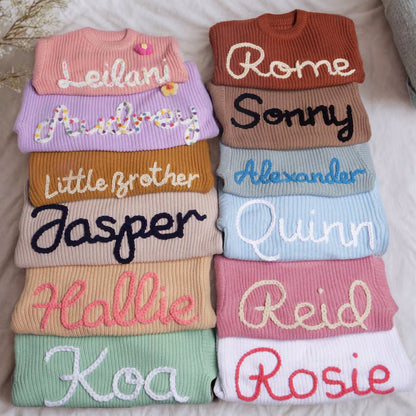 Personalized Baby Name Sweater,Custom Christmas Baby Sweater With Name