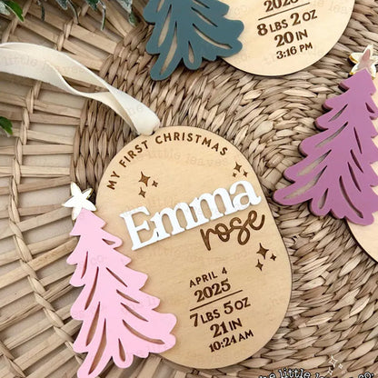 Personalized Baby Ornament Gift for Christmas My First Christmas Custom Name Ornament