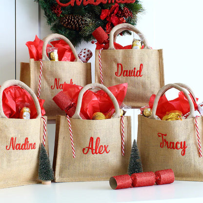 Christmas party bags, Personalised bag