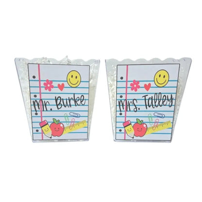 Personalized Teacher or Student Container – School Themed – End of School Year Gift