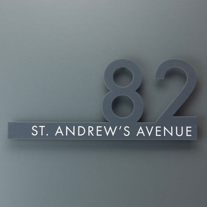 Contemporary Cut Out Modern House Number Sign Printed Address Signage