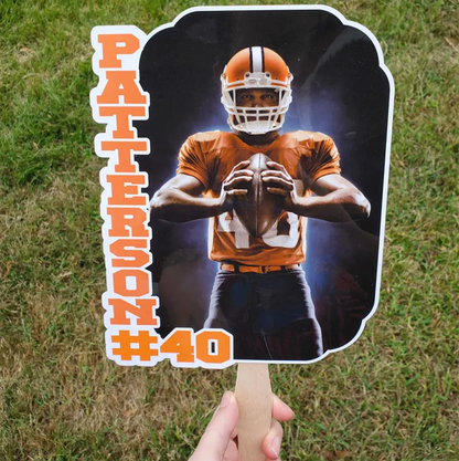 Custom Sports Face on a Stick/ Personalized Game Day Cutouts/