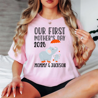 Custom Name Our First Mothers Day 2026 Shirt