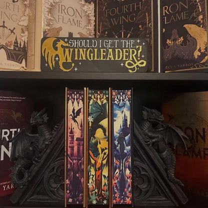 Get the Wingleader Fourth Wing Bookshelf Sign Book Decor
