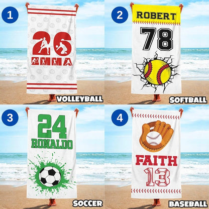Personalized Sport Beach Towel,Sports Gifts