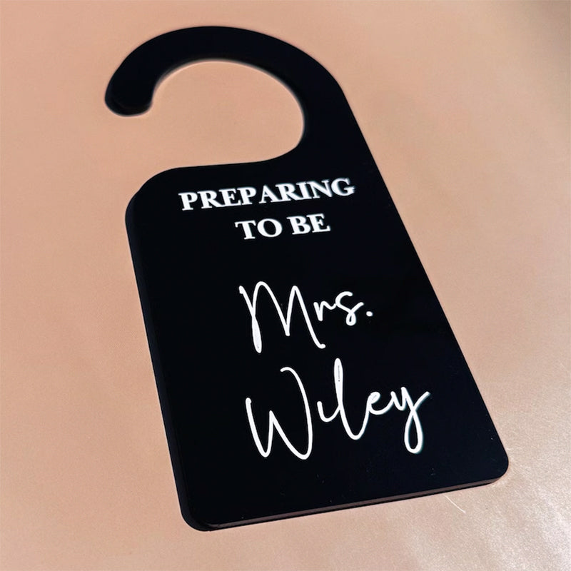 Personalized Bridal Suite Door Hanger Bridal Room Door