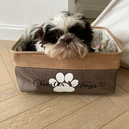 Custom Dog Storage Basket Personalized Dog Toy Basket Dog Toy Box