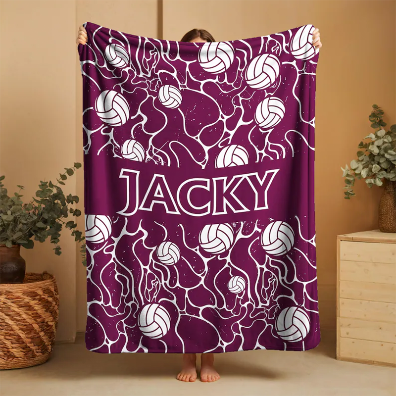 Personalized Volleyball Team Blanket:Custom Team