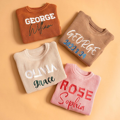 Custom Baby Name Sweater, Baby Shower Gift