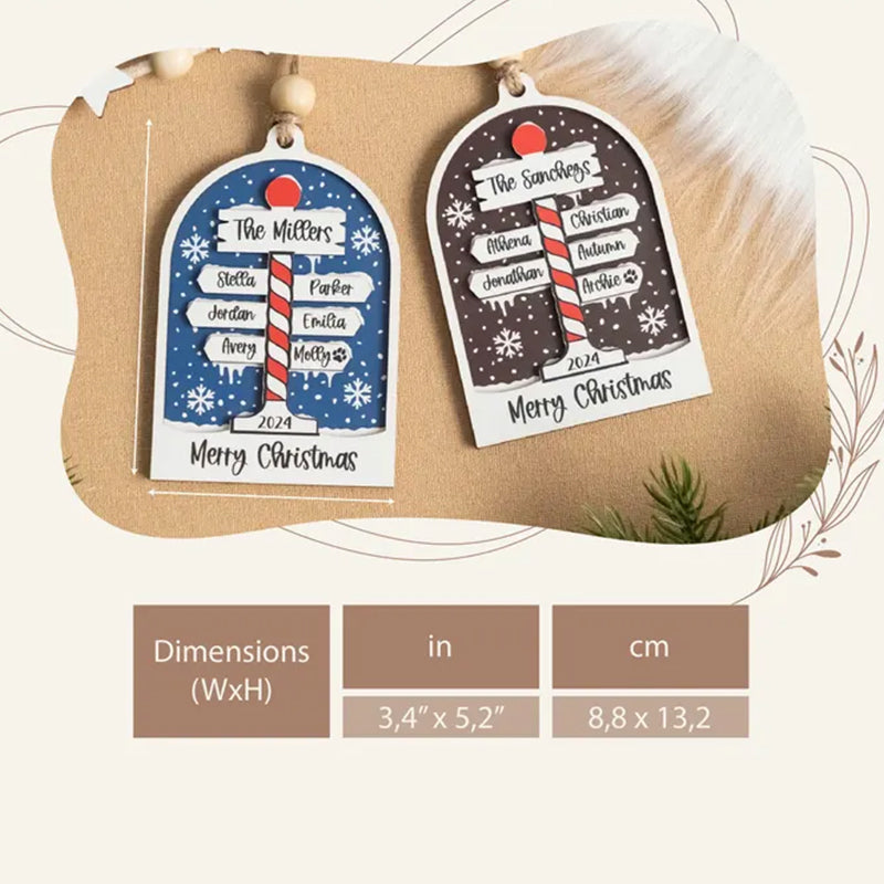 Personalized Family Christmas Ornaments