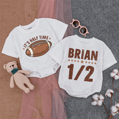 Personalized It's Halftime Bubble Romper