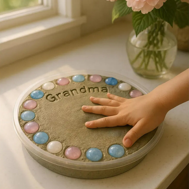 DIY Personalized Garden Stone Kit, Handprint Garden Stone