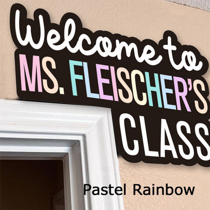 Personalized Name Doorframe Corner Sign, Custom Classroom School Decor