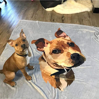 Pet Memorial Gifts Custom Printed Blanket-Photo Blanket Dog Blanket