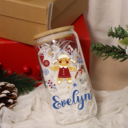Personalized Christmas Tumblers| Custom Glass Coffee cup