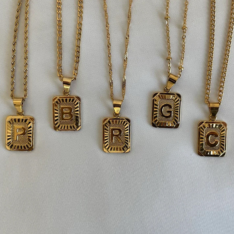 GOLD FILLED Initial Letter Necklace • A Perfect Birthday Gift for Men