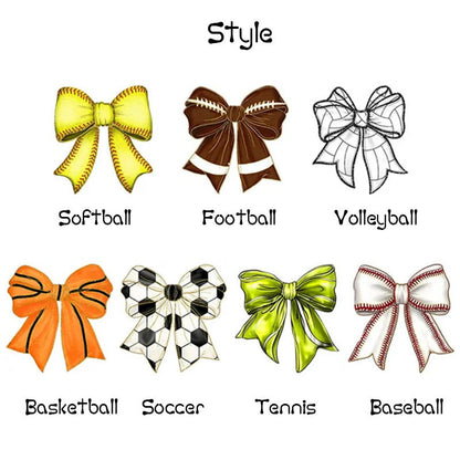 Personalized Baseball Softball Bow Throw Blanket