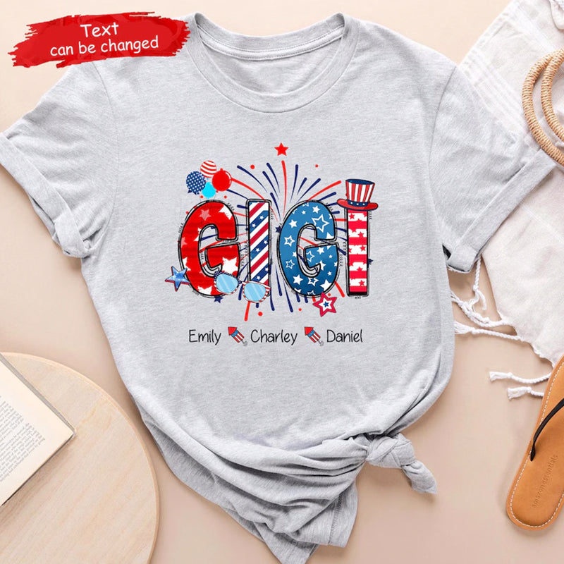 Personalized Grandma Shirt, Patriotic Nana 4th Of July Grandma