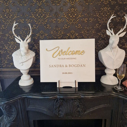 Welcome Wedding Sign - Bridal Shower Welcome Sign - Welcome Sign Wedding Modern