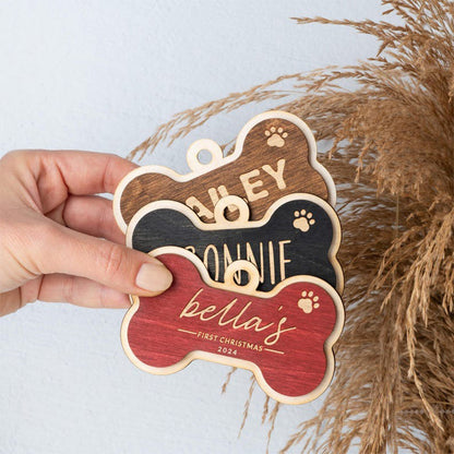 Dog's First Christmas Ornament, Dog Bone Ornament