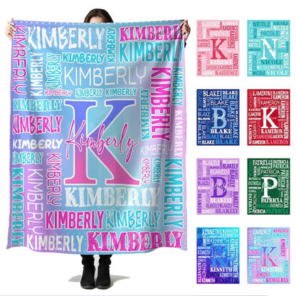 Custom Name Soft Fleece Throw Blanket