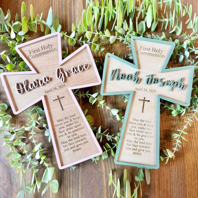 Personalized First Holy Communion Cross | Holy Communion Gift