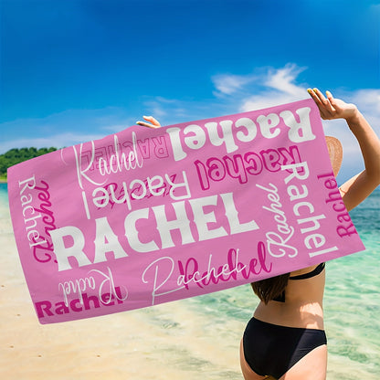 Customizable Name Beach Towel