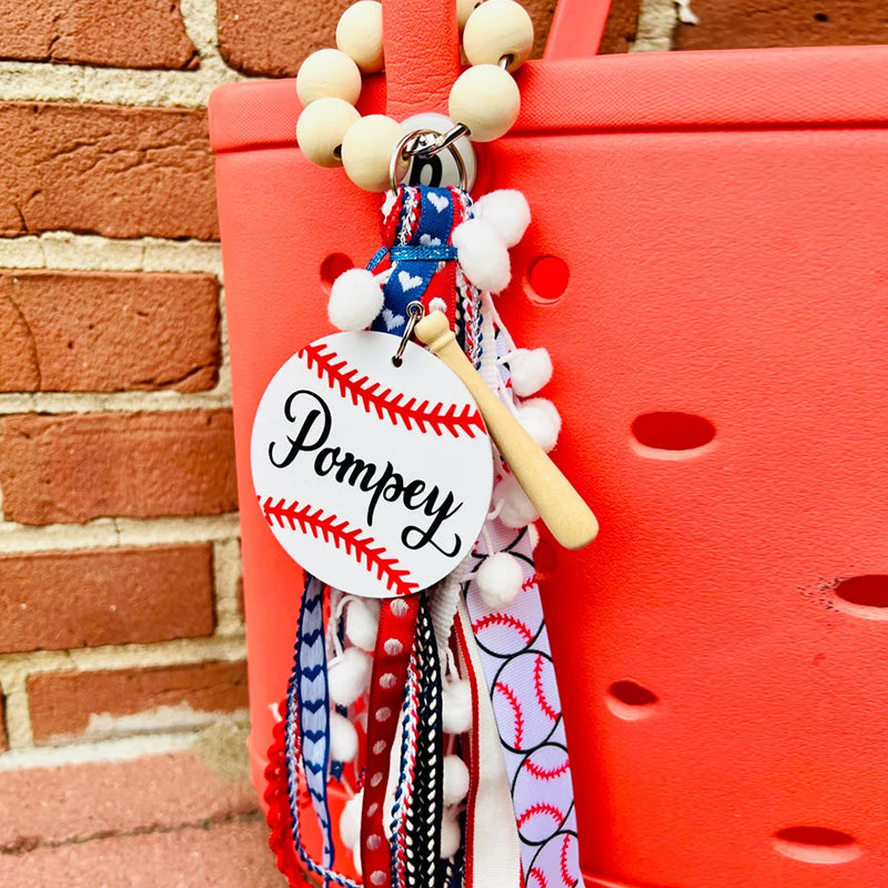 Basketball Baseball Softbal Bag Charm, ANY SPORT CHARM