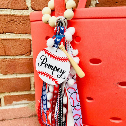 Basketball Baseball Softbal Bag Charm, ANY SPORT CHARM