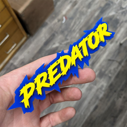 Custom Text Car Badge - Lightning Font