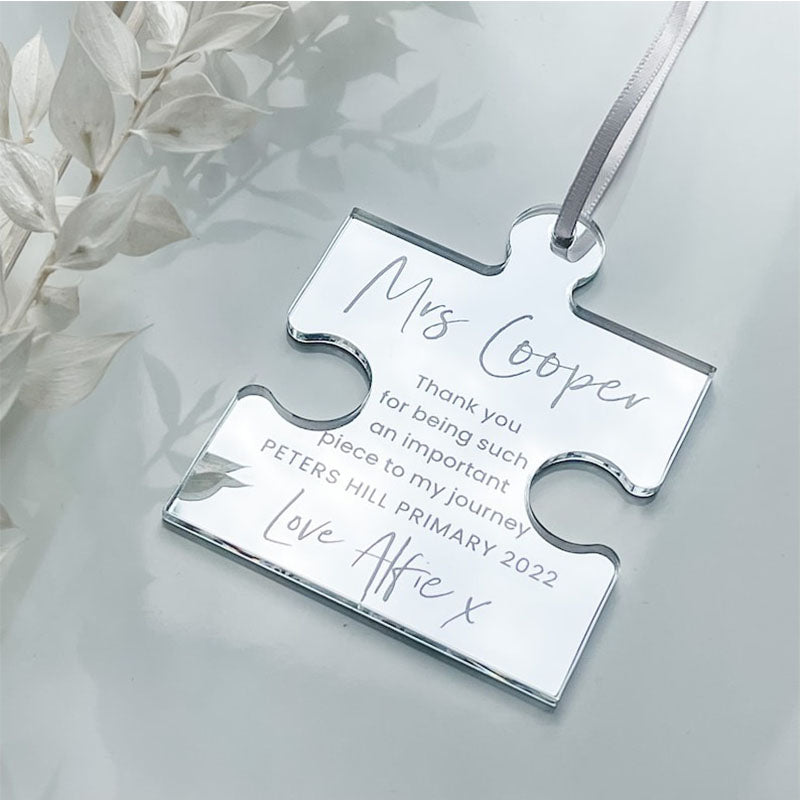 Teacher Thank You Keepsake Gift, Personalised Hanging Tag, Teacher's Gifts