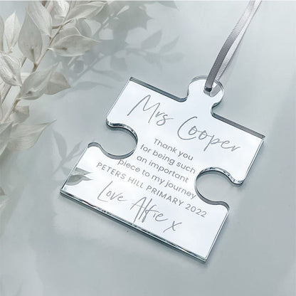 Teacher Thank You Keepsake Gift, Personalised Hanging Tag, Teacher's Gifts