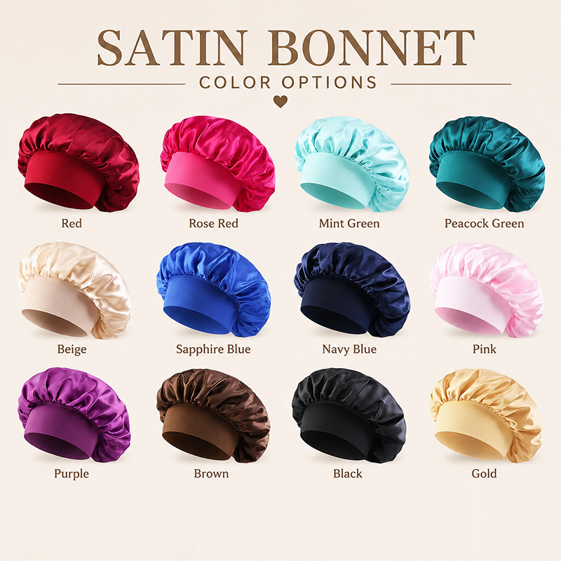 Personalized Kids Aldult Satin Bonnet, Custom Name Silk Sleep Cap Bonnet Gift