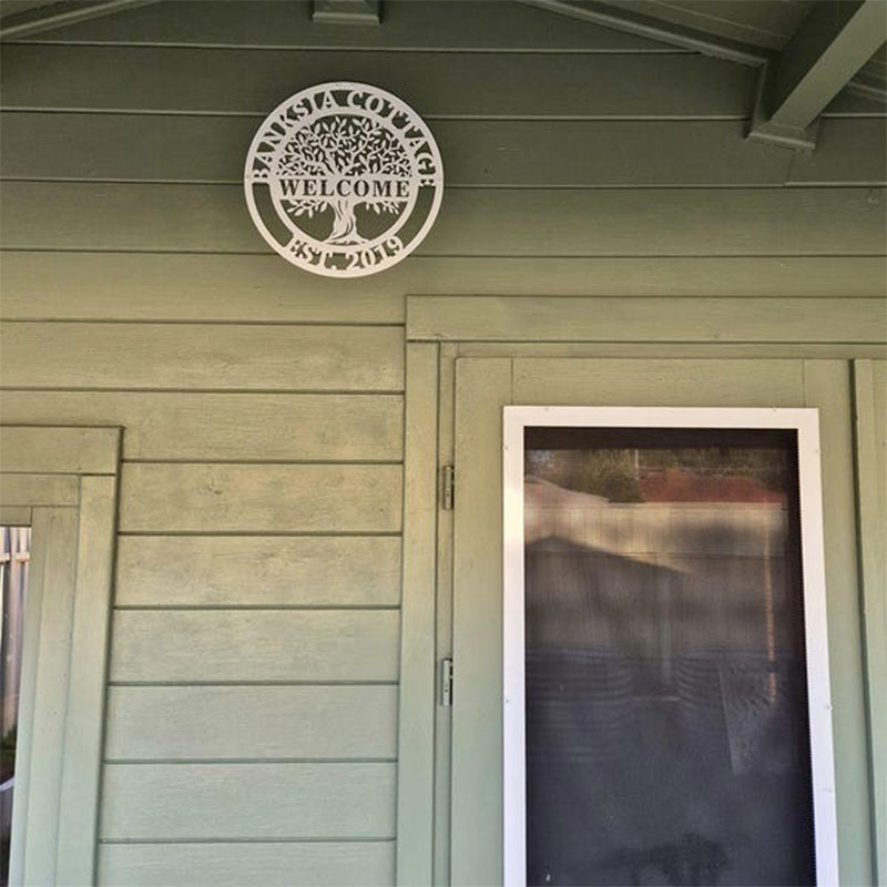 Custom Welcome Family Tree of Life Name Sign
