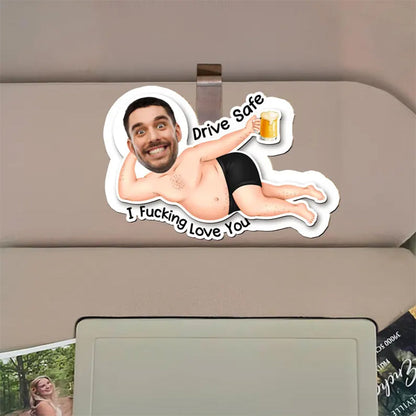 Personalized Photo  Car Visor Clip + Photo KeyChain