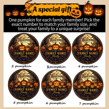 Custom Halloween Pumpkin Family Ornament