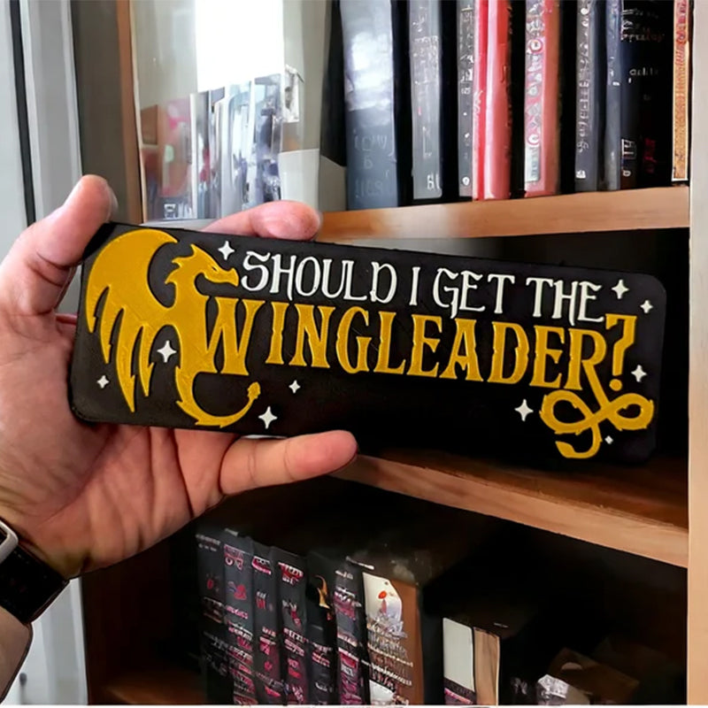 Get the Wingleader Fourth Wing Bookshelf Sign Book Decor