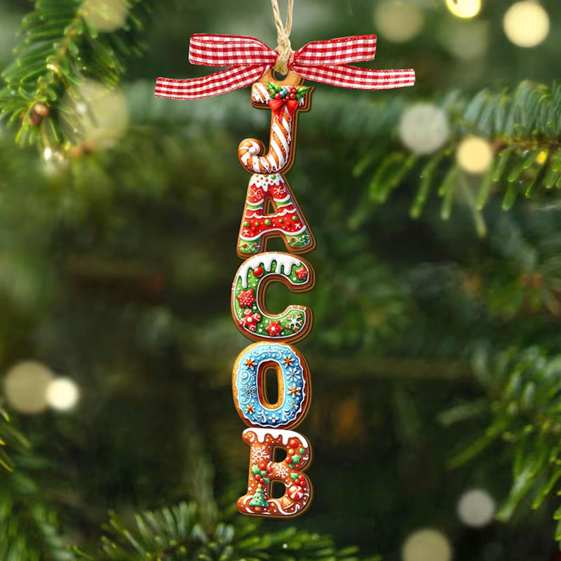 Gingerbread Letter Ornament