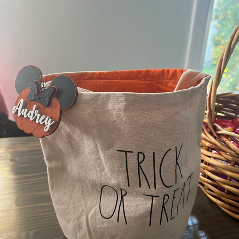 Pumpkin Mouse Name Tags Halloween Basket Tags