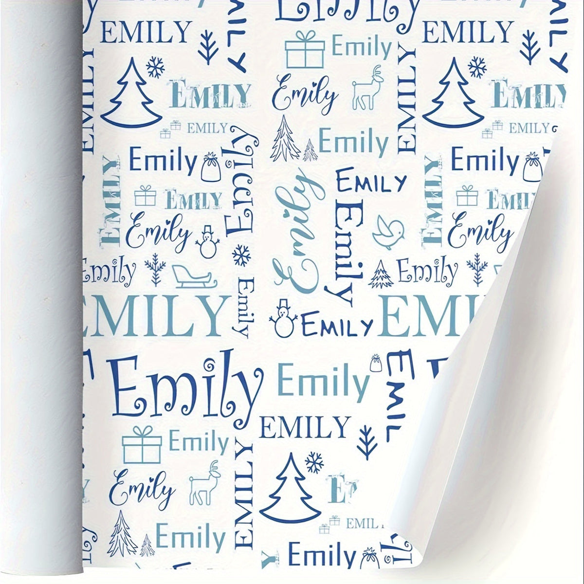 Personalized Text Wrapping Paper, Name Custom Birthday Wrapping Paper