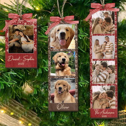 Custom Photo Strip Christmas Ornament: Personalized Family Keepsake